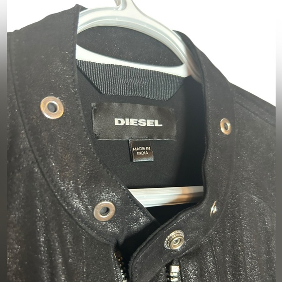DIESEL Woman’s jacket- Goat Leather - Single Rider Black Size Small - Picture 5 of 17